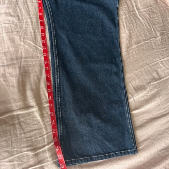 Rudy Jude Sailor Jeans Sz 5 | High Waisted Wide Leg Organic Cotton Dark Navy USA - Picture 8 of 9